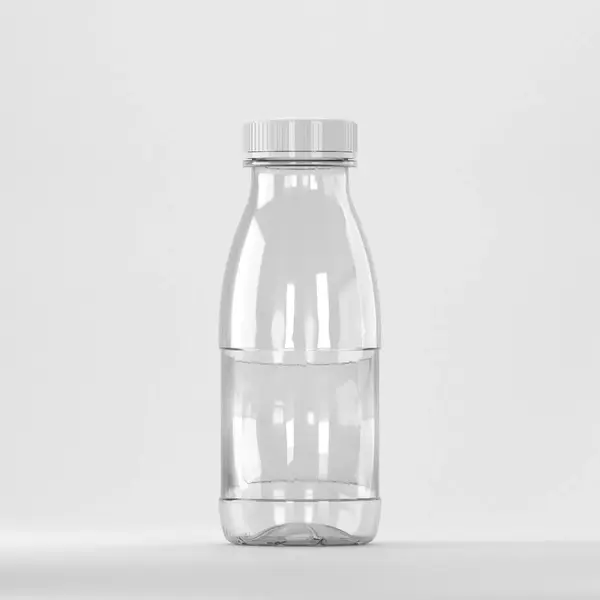 Flacon PET 400ml, Transparent Cu Capac Alb - Filet 38mm