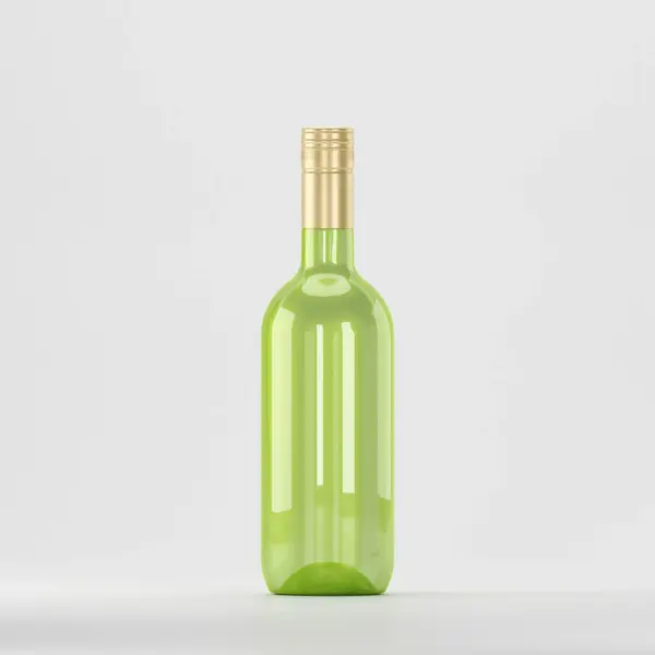 Flacon PET 750ml, verde– cu capac filetant auriu