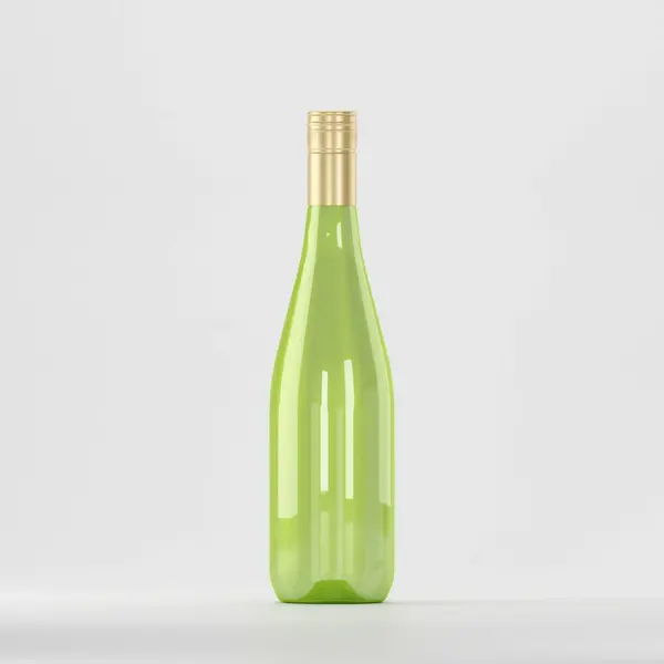 Flacon PET 750ml, verde – cu capac filetant auriu