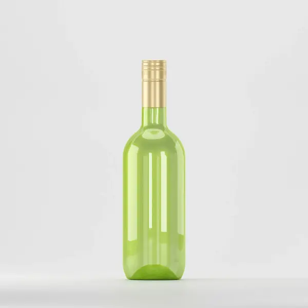 Flacon PET 750ml, verde– cu capac filetant auriu