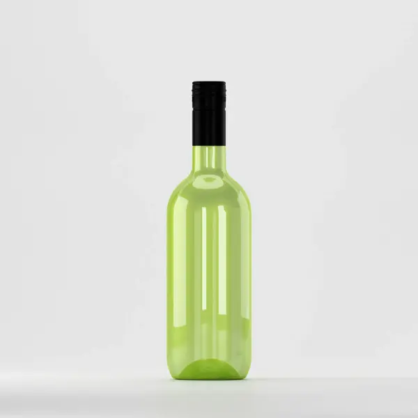 Flacon PET 750ml, verde – cu capac filetant negru