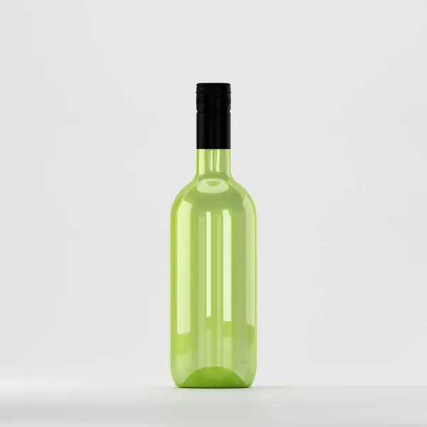 Flacon PET 750ml, verde – cu capac filetant negru