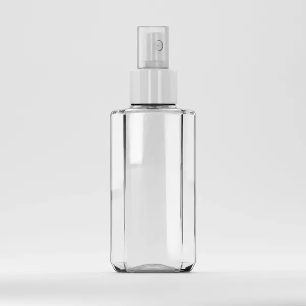 Flacon PET 75ml, Transparent - Filet 18mm, Cu Atomizor Alb