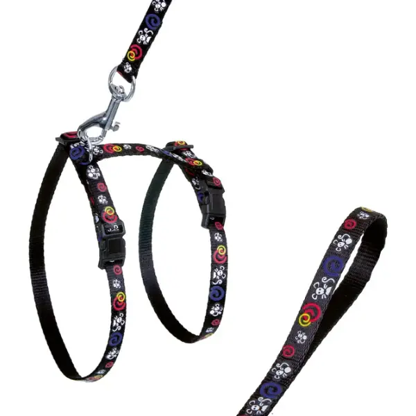 FLAMINGO Ham şi lesă TOPO MOUSE pentru pisicuţe, 20-35cm, 10mm