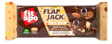 Flapjack, ciocolată cu nuci și fructe, 90 g, FitSpo