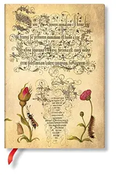 Flemish Rose, Midi Lined Journal. Hardcover, 120 gsm, ribbon marker, memento pouch, clasp closure, book edge printing/***