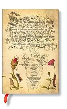 Flemish Rose, Mini Lined Journal. Hardcover, 85 gsm, ribbon marker, memento pouch, elastic closure, book edge printing/***
