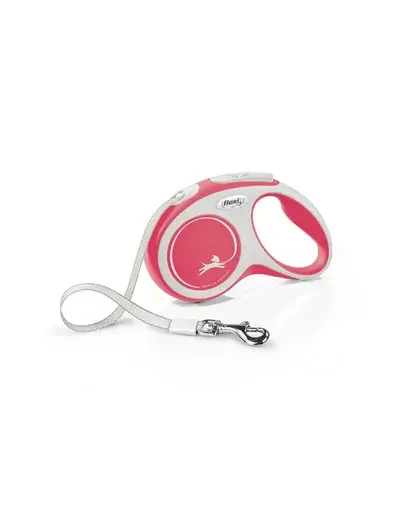 FLEXI New Comfort lesa automata cu banda pentru caini, rosu, marimea S, 5 m
