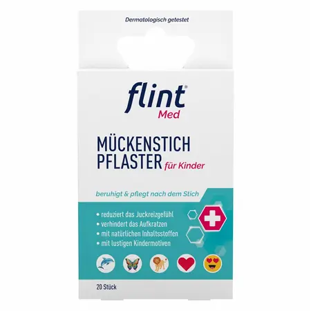 Flint med plasturi calmanti dupa intepaturi de tantati, 3 ani+ x 20 buc Kyberg Pharma