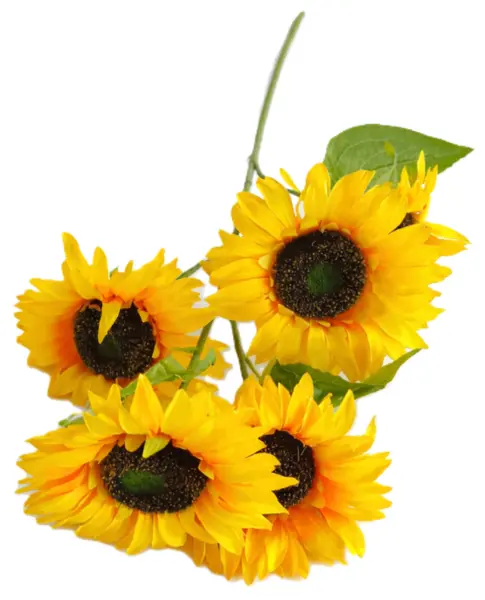 Floare artificială Morello - Floarea-soarelui cu 5 culori, 98 cm