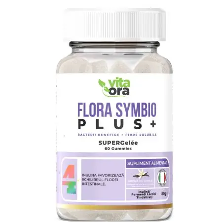 Flora Symbio plus super gelee aroma vanilie 60 jeleuri Vita Ora
