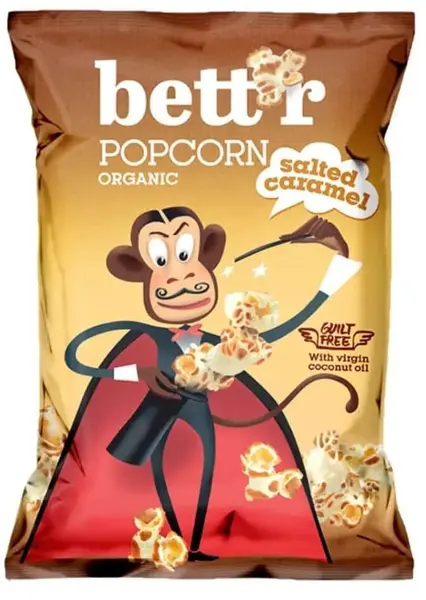 Floricele de porumb cu caramel sărat, 60 g, Bett'r