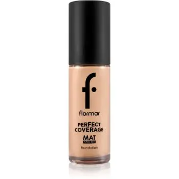flormar Perfect Coverage Mat Touch Foundation machiaj cu efect matifiant pentru piele mixta spre grasa