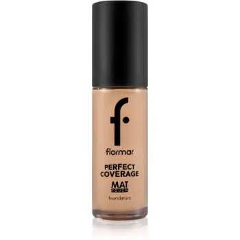 flormar Perfect Coverage Mat Touch Foundation machiaj cu efect matifiant pentru piele mixta spre grasa