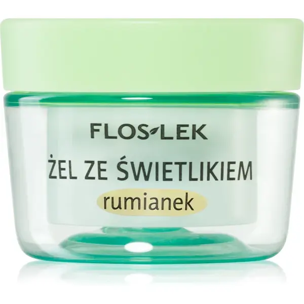FlosLek Laboratorium Eye Care Gel pentru jurul ochilor cu un luminator și mușețel 10 g