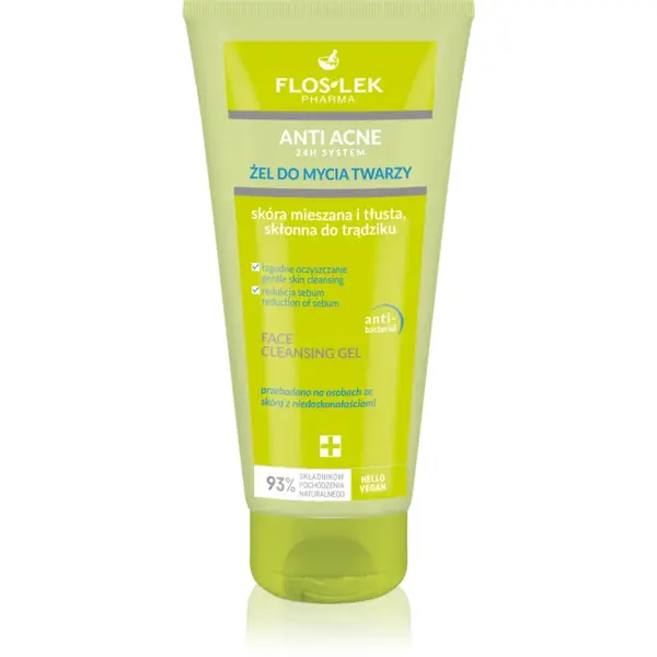 FlosLek Pharma Anti Acne gel de curățare pentru tenul gras, predispus la acnee 200 ml