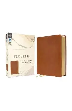 Flourish: The NIV Bible for Women, Leathersoft, Brown, Comfort Print - Livingstone Corporation