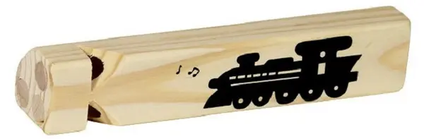 Fluer din lemn Goki - Tren, 3 sunete