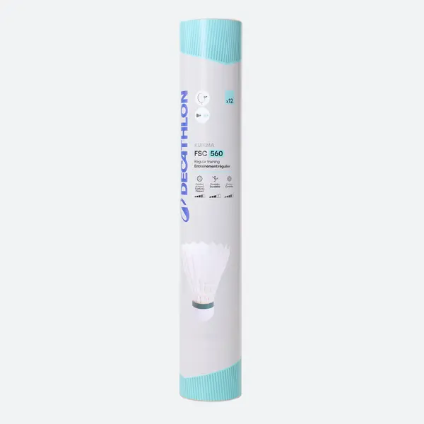 Fluturaş Badminton Artengo (Viteza 78) Alb Set de 12