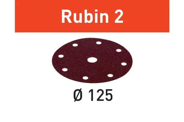 Foaie abraziva STF D125/8 P120 RU2/50 Rubin 2