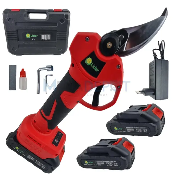 Foarfeca electrica cu 2 x acumulatori LIDER PREMIUM 48V, 6000mAh, geanta de transport