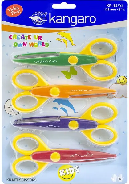 Foarfeca Kangaro - Kr-53, pentru decorare, 4 bucati