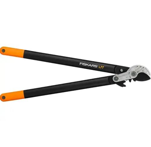 Foarfeca nicovala pentru ramuri groase Fiskars PowerGear L77, L (Portocaliu/Negru)