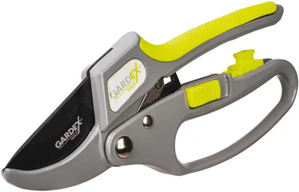 Foarfecă pentru vie Gardex - Strong GX, cu clichet și nicovală, 22 mm