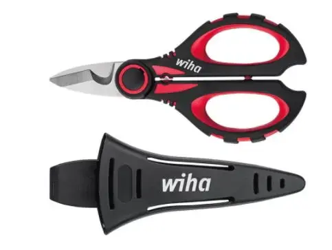 Foarfeca profesionala pentru cabluri Wiha 41923, 160 mm (Rosu/Negru)