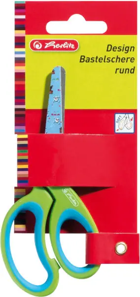 Foarfeca scolara 13cm, maner ergonomic, lama decorata, Herlitz