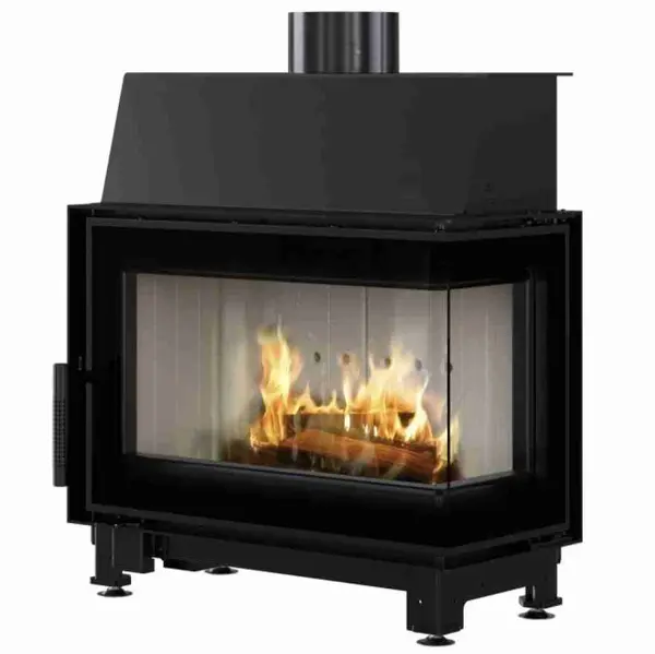 Focar semineu A+ 80% eficient samotat pe lemne 8kw pe colt dreapta