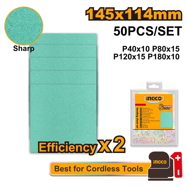 Foi Abrazive pentru Slefuitor 145x114mm INGCO AKFS145115