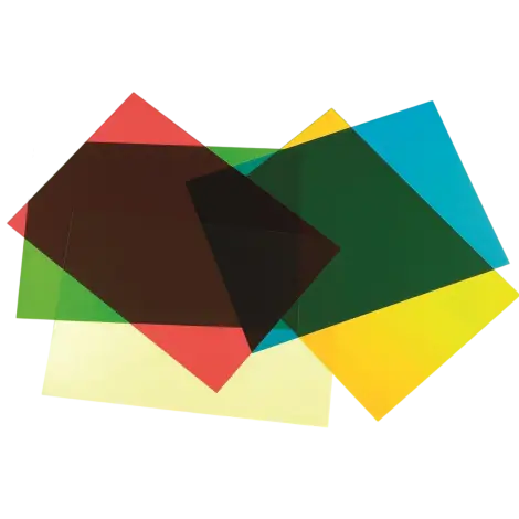Foi colorate translucide din acetat pentru tablete si mese luminoase