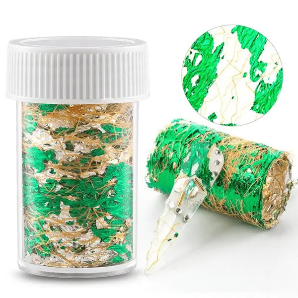 Foiță Decor Unghii Green Gold Q006 4x50 cm | Nail Art Profesional Everin