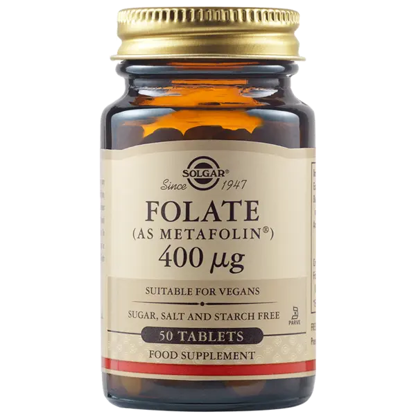 Folate 400mcg, 50 tablete, Solgar