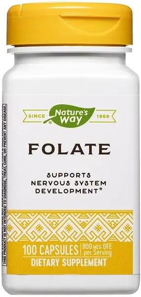 Folate, 800 mcg, 100 capsule, Nature’s Way