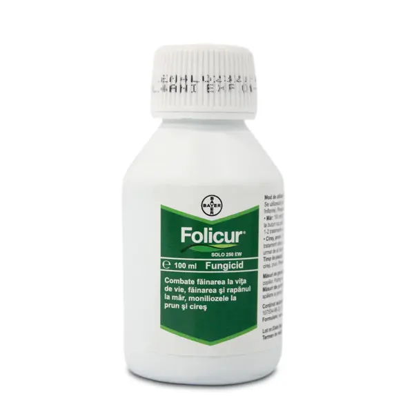 Folicur Solo 250EW 100 ml fungicid sistemic Bayer (vita de vie, mar, samburoase, rapita de toamna) - Default Title