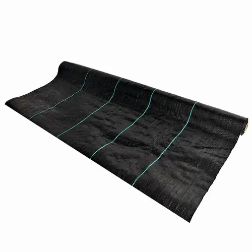 Folie antiburuieni/mulcire din polipropilena, MESTERINO PP10001100, 1 m X 100 m, densitate 100g/mp culoare neagra cu dungi, protectie UV