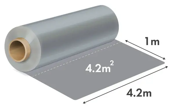 Folie de Construcții LDPE (polietilena natur) Natur 4.2m x 120my – 1m Liniar = 4.2 mp