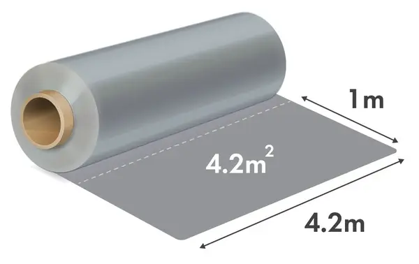 Folie de Construcții LDPE (polietilena natur) Natur 4.2m x 120my – 1m Liniar = 4.2 mp