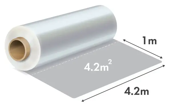 Folie de Construcții LDPE PREMIUM (polietilena natur) Natur 4.2m x 120my – 1m Liniar = 4.2mp