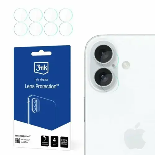 Folie de protectie camera 3mk Lens Protection pentru iPhone 16