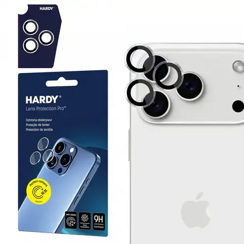Folie de protectie Camera Spate 3MK Hardy Protection Pro pentru Apple iPhone 17 Pro Max / 17 Pro, Sticla Securizata