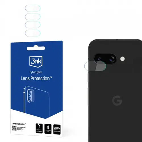 Folie de protectie Camera Spate 3MK Protection pentru Google Pixel 9a, Sticla Securizata, Set 4 bucati