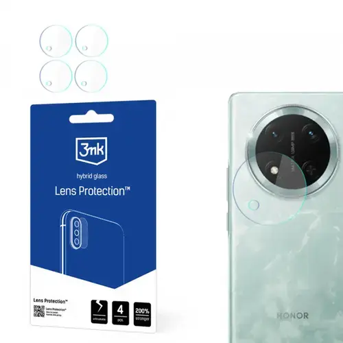 Folie de protectie Camera Spate 3MK Protection pentru Honor Magic7 Lite, Sticla Securizata, Set 4 bucati
