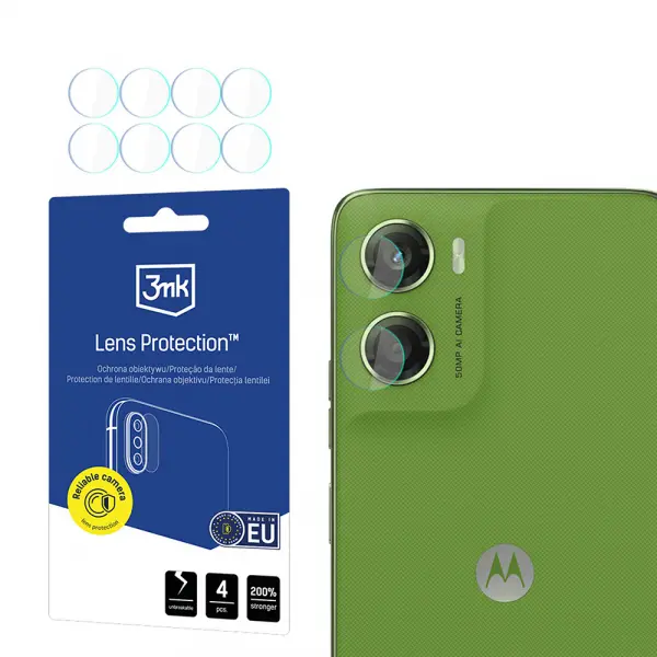 Folie de protectie Camera Spate 3MK Protection pentru Motorola Moto G06, Sticla Securizata, Set 4 bucati, Transparenta