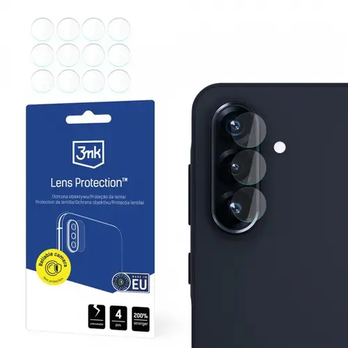 Folie de protectie Camera Spate 3MK Protection pentru Samsung Galaxy A56 A566, Sticla Securizata, Set 4 bucati