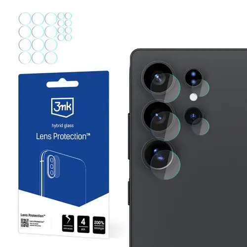 Folie de protectie Camera Spate 3MK Protection pentru Samsung Galaxy S25 Ultra S938, Sticla Securizata, Set 4 bucati