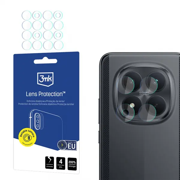 Folie de protectie Camera Spate 3MK Protection pentru Xiaomi Poco M8 Pro, Sticla Securizata, Set 4 bucati, Transparenta