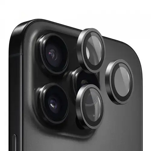 Folie de protectie Camera Spate Blueo Metal Frame pentru Apple iPhone 15 Plus / 15, Sticla Securizata